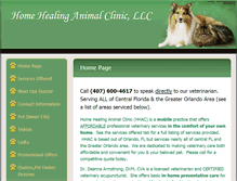 Tablet Screenshot of homehealinganimalclinic.com